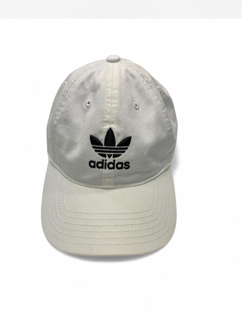 adidas woman’s Off-White Cap with Black Trefoil